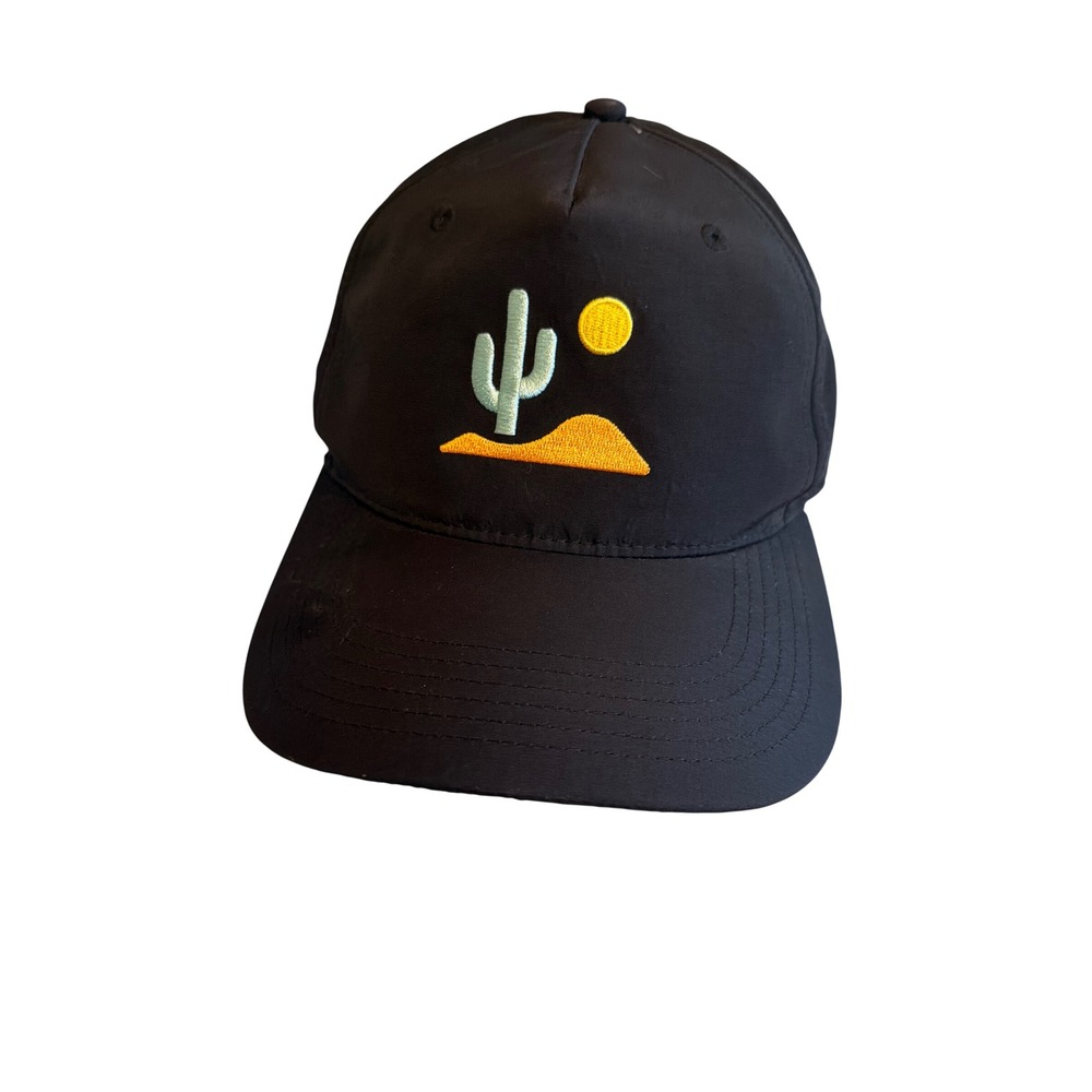 Keep Nature Wild Hat Black Desert Cactus Embroidered Nylon Snapback 5-Panel Cap